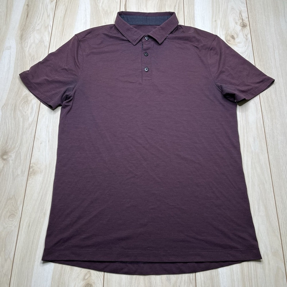 Lululemon Evolution Polo Golf Performance Shirt Red Mens Size  Medium
